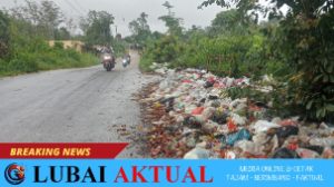 Tumpukan Sampah Cemari Jalan Desa Lembak, Warga Desak Pemerintah Bertindak