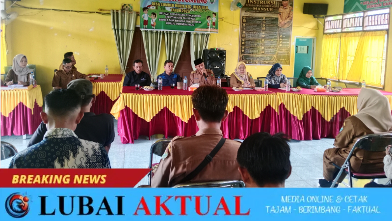 Pimpin Rembuk Stunting, Kades Mansur Komitmen Wujudkan Generasi Sehat di Sumber Mulya