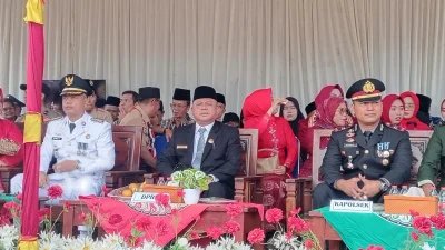 Sekretaris Komisi III DPRD Muara Enim, Yusuf Effendi Hadiri Upacara Peringatan HUT RI ke-81 di Kecamatan Rambang